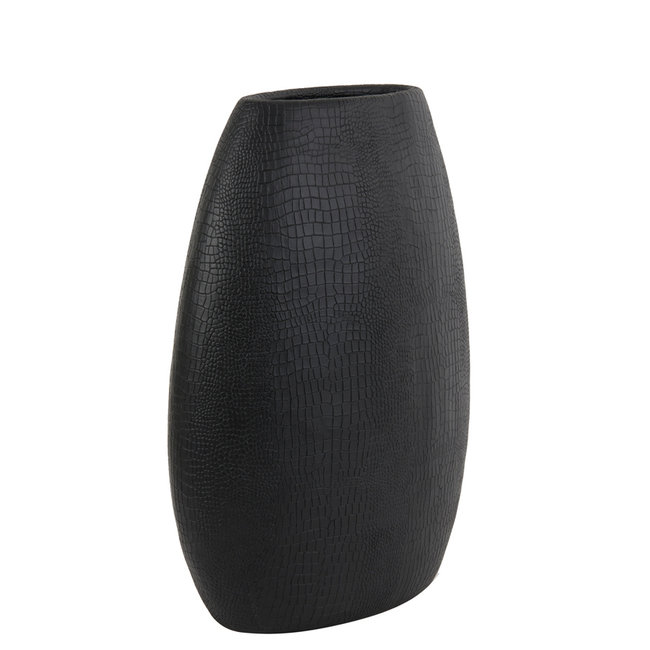 Light en Living Vaas deco 28,5x17x39,5 cm MAMBAS zwart