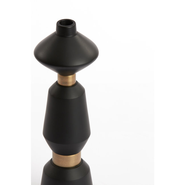 Light en Living Kandelaar ILVAR mat zwart +antiek brons - 3 maten