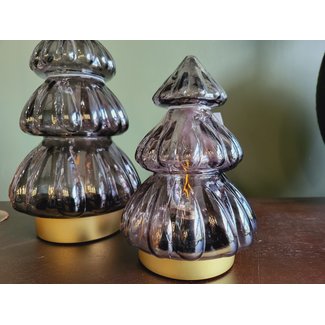 Light en Living Tafellamp LED Ø12x18 cm TREE glas glans  donker bruin Light en Living Tafellamp LED Ø12x18 cm TREE glas glans  donker bruin