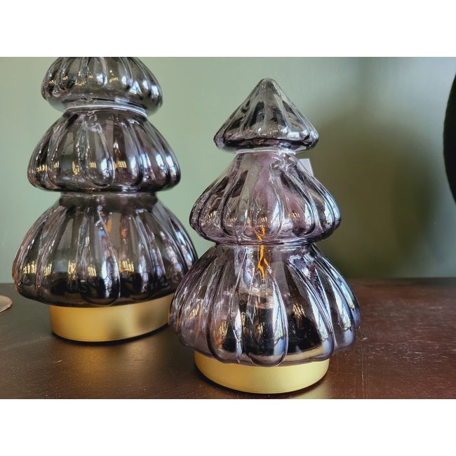 Light en Living Tafellamp LED Ø12x18 cm TREE glas glans  donker bruin