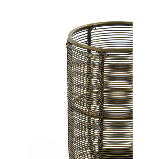 Light en Living Windlicht Lezuza antiek brons Ø 10x21cm