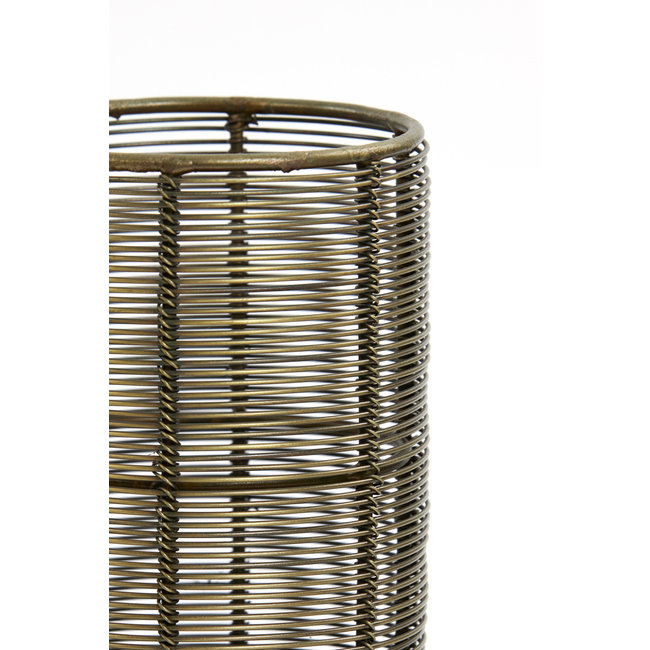 Light en Living Windlicht Lezuza antiek brons Ø 10x21cm