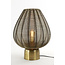 Light en Living Tafellamp Suneko antiek brons - Ø 25 x 34 cm