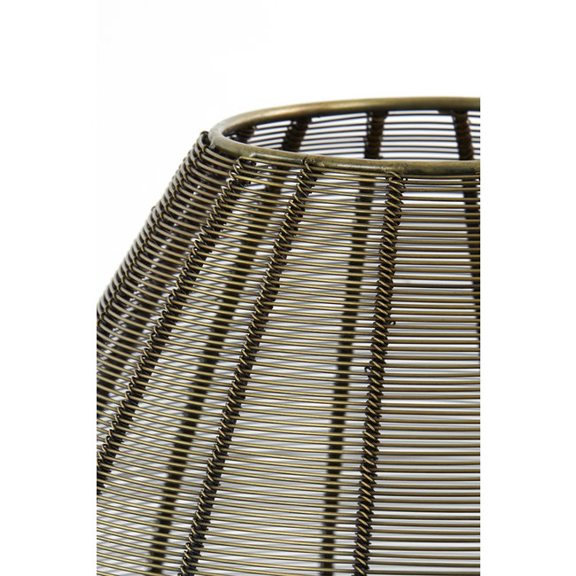 Light en Living Tafellamp Suneko antiek brons - Ø 25 x 34 cm