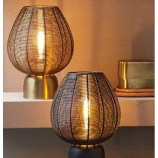 Light & Living Tafellamp Suneko antiek brons - Ø 25 x 34 cm