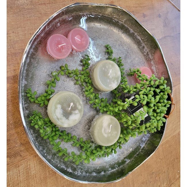 Countryfield Drijfkaars Bollie set van 3 roze - diverse afmetingen