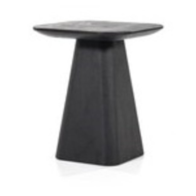 Eleonora Bijzettafel Aron vierkant 40x40 – zwart