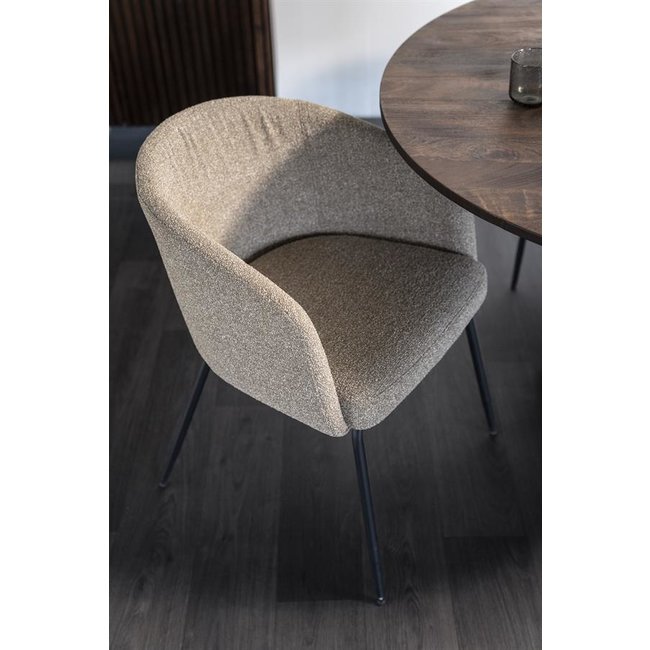 Eleonora Eettafel Aron rond  130 - bruin