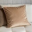 Riviera Maison Kussenhoes Velvet Pillow Flax 60x60