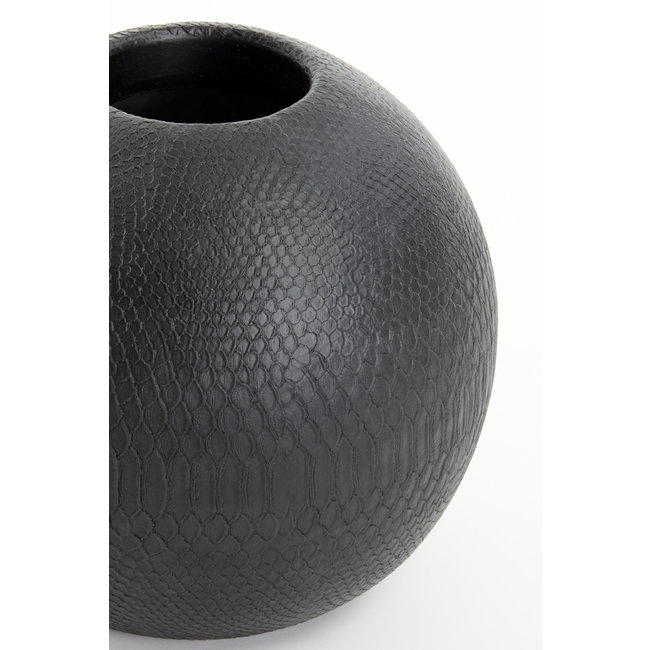 Light en Living Vaas deco Ø20x18,5 cm SKELD rond zwart
