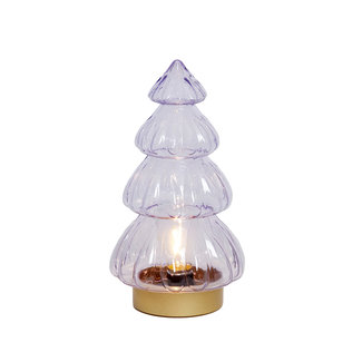 Light en Living Tafellamp LED Ø15x28 cm TREE lila-goud Light en Living Tafellamp LED Ø15x28 cm TREE lila-goud