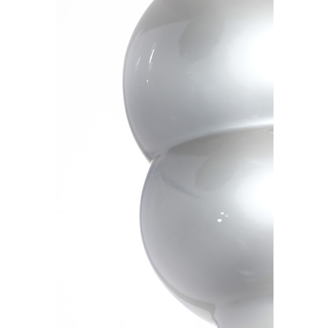 Light en Living Hanglamp MISTY glas  smoke+mat zwart - 2 maten