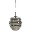 Light en Living Hanglamp MISTY glas  smoke+mat zwart - 2 maten