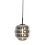 Light en Living Hanglamp MISTY glas  smoke+mat zwart - 2 maten