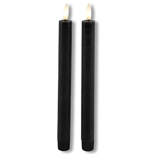 Countryfield LED Licht Dinerkaars Lyon rustiek zwart - set van 2