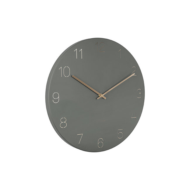 Karlsson Wandklok Charm Engraved Numbers groen Ø 40 cm