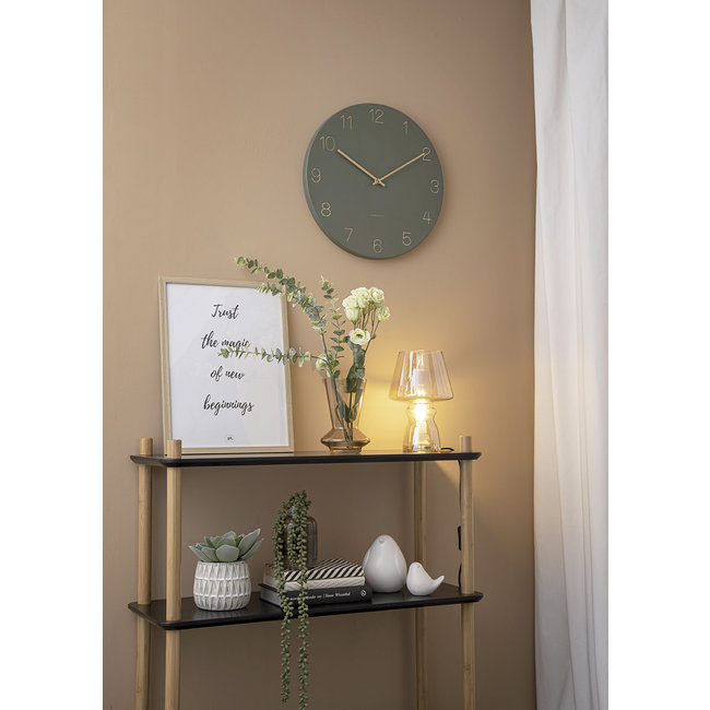 Karlsson Wandklok Charm Engraved Numbers groen Ø 40 cm