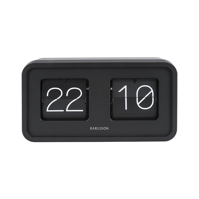 Karlsson Tafelklok Bold Flip zwart 26,5 cm