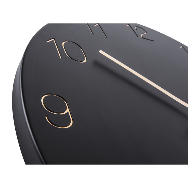 Karlsson Wandklok Charm Engraved Numbers zwart  Ø 40 cm