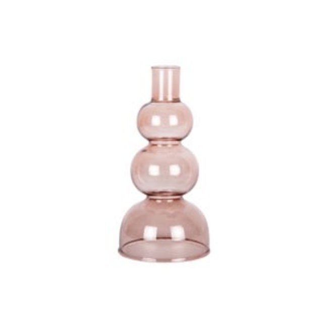 Present Time Kandelaar Layered Circles roze