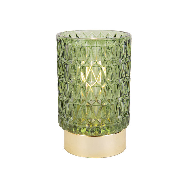 Present Time Votive LED Diamond groen