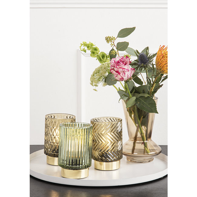 Present Time Votive LED Diamond groen