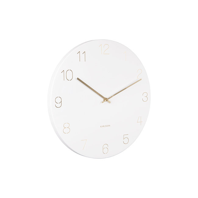 Karlsson Wandklok Charm Engraved Numbers wit Ø 35 cm