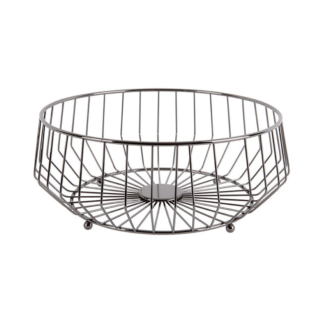 Present Time Fruitschaal Linea Kink groot gun metal