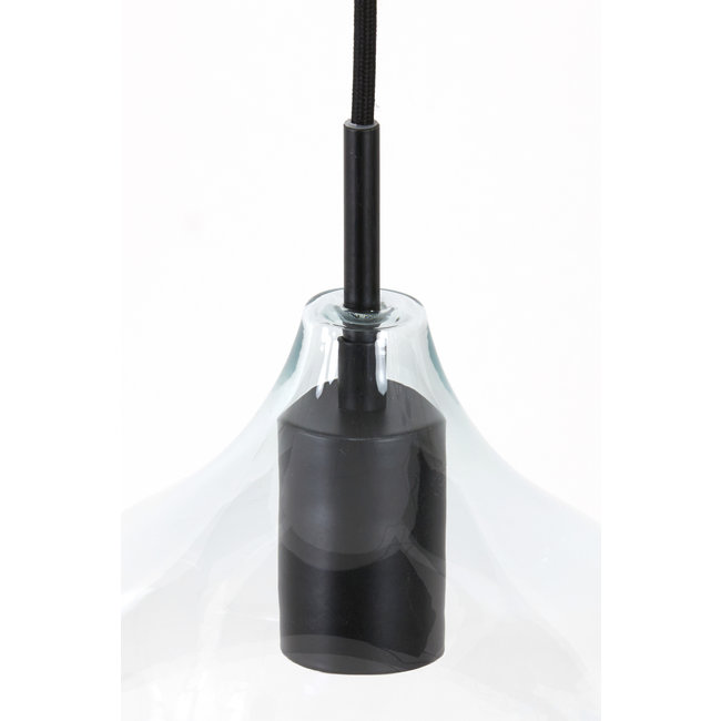 Light en Living Hanglamp 5L 104x20x120 cm RAKEL mat  zwart+helder