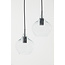 Light en Living Hanglamp 5L 104x20x120 cm RAKEL mat  zwart+helder