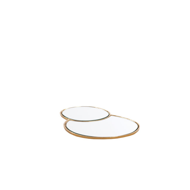 Light en Living Plateau DALENA glas goud - 2 maten