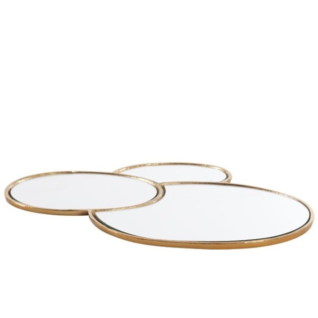 Light en Living Plateau DALENA glas goud - 2 maten