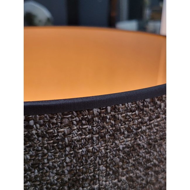 Light en Living Kap cilinder SAVERNA  donker bruin - diverse afmetingen