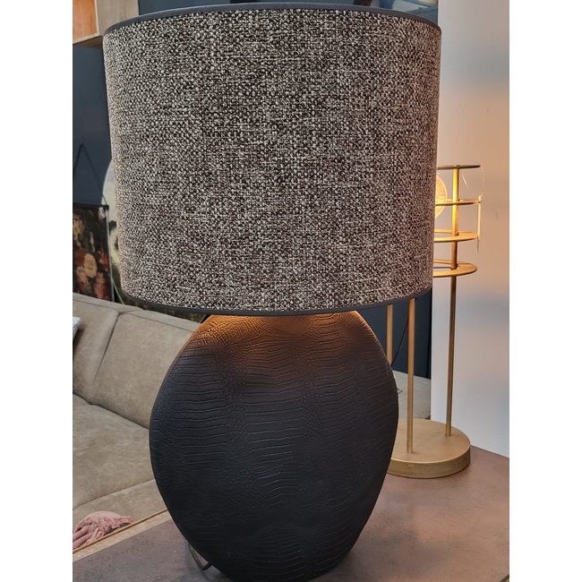 Light en Living Kap cilinder SAVERNA  donker bruin - diverse afmetingen