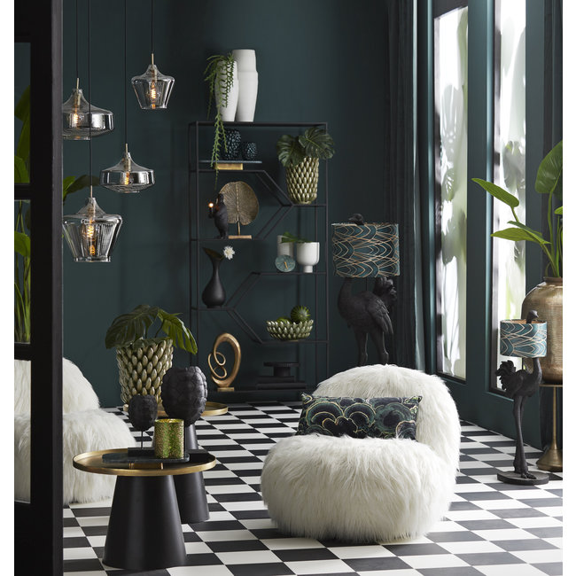 Light en Living Hanglamp Ø30x30 cm SOLLY antiek brons+smoke glas