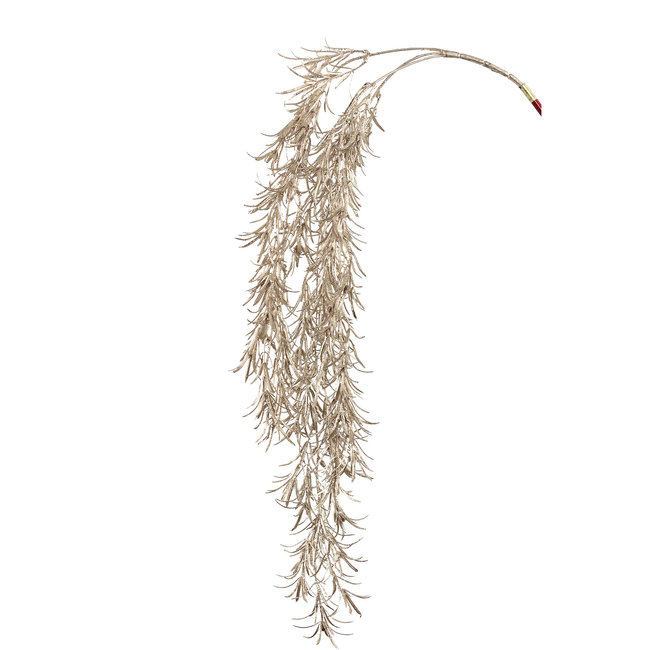 PTMD Kunsttak Leaves Plant champagne podocarpus spray