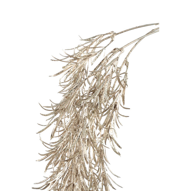 PTMD Kunsttak Leaves Plant champagne podocarpus spray