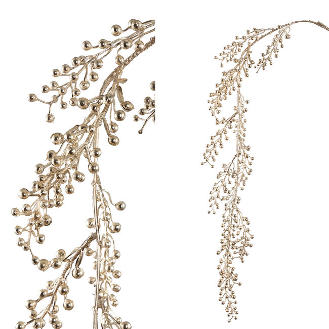 PTMD Kunsttak Berry Plant Zilver berry hanging spray