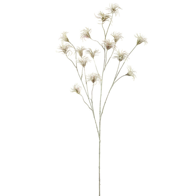 PTMD Kunsttak Garden Flower green clematis seed spray