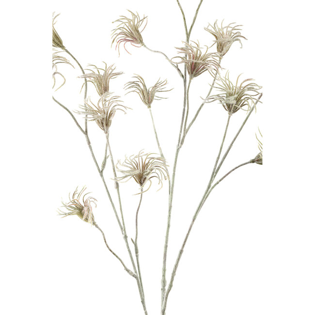 PTMD Kunsttak Garden Flower green clematis seed spray