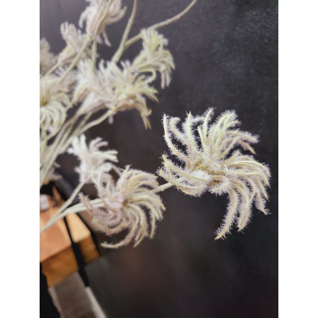 PTMD Kunsttak Garden Flower green clematis seed spray