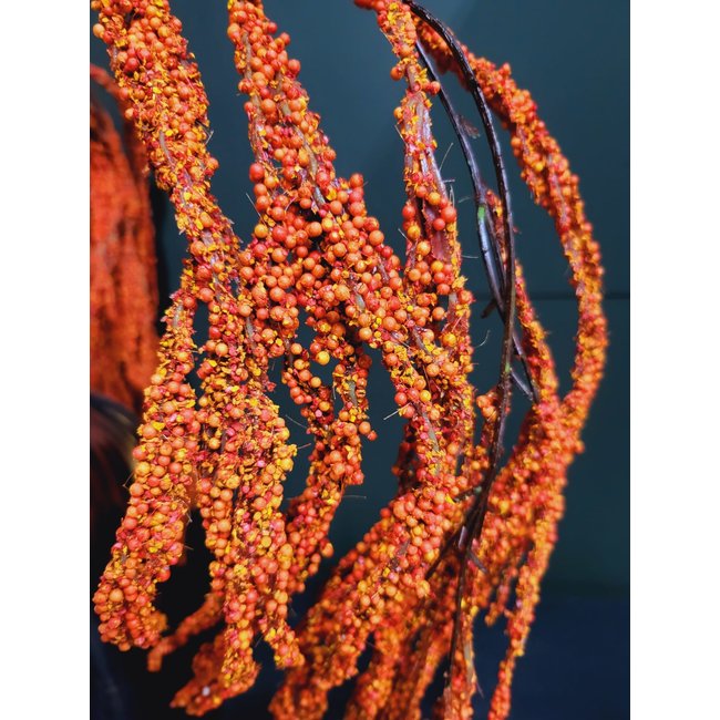 PTMD Kunsttak Twig Plant orange amaranthus hanging spray