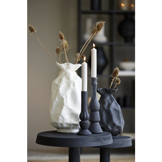 Light en Living Vaas Ø21x31 cm HOLBOX mat zwart