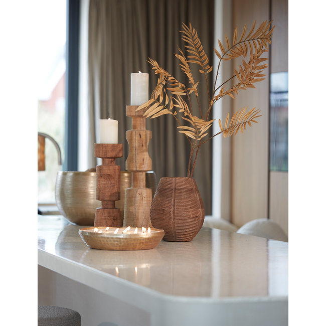 Light en Living Kandelaar EXUMAS hout bruin - 2 maten