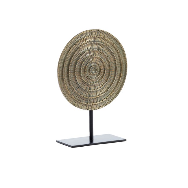 Light en Living Ornament op voet 35x10x50 cm PILAR  antiek brons+zwart