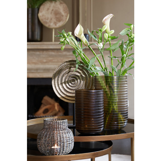 Light en Living Ornament op voet 35x10x50 cm PILAR  antiek brons+zwart