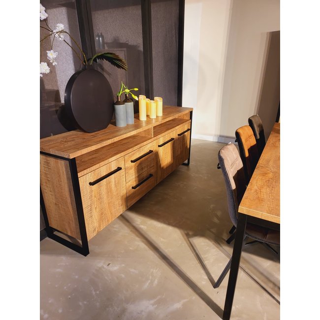 WoonMax Dressoir Carriba Mango - 3 deur/2 lades