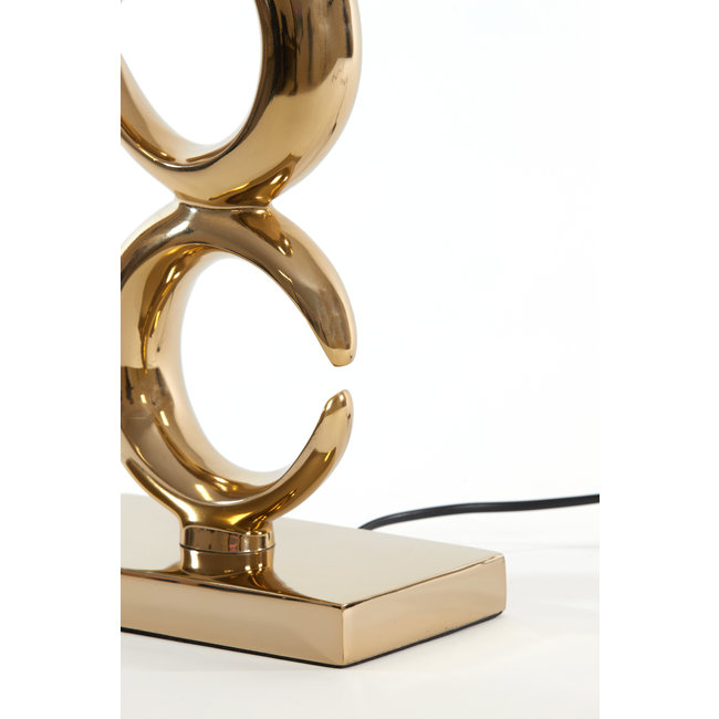 Light en Living Lampvoet 23x13x65 cm MAAN licht goud