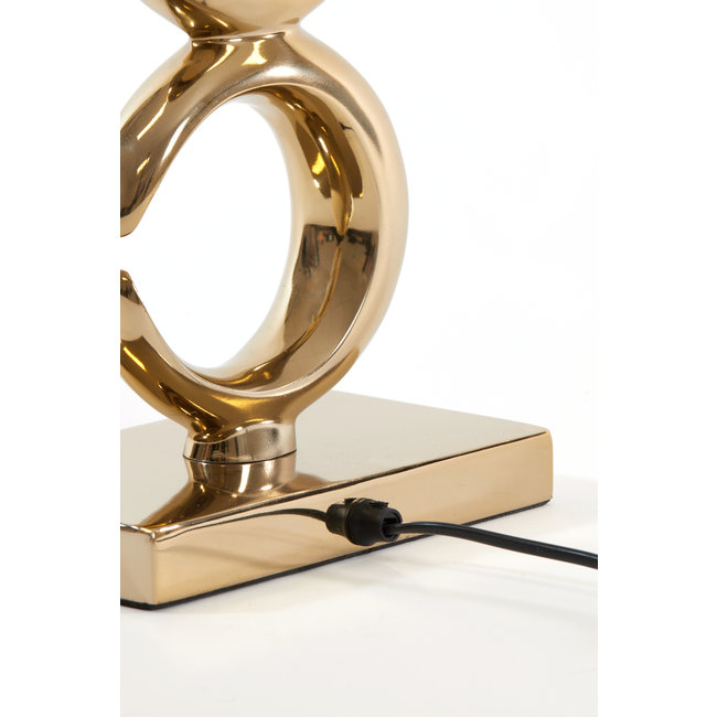 Light en Living Lampvoet 23x13x65 cm MAAN licht goud