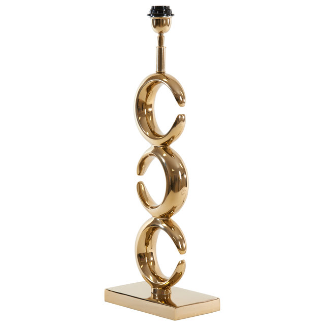 Light en Living Lampvoet 23x13x65 cm MAAN licht goud